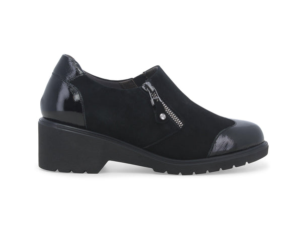 Melluso Scarpe Basse Comfort Invernali Pelle con Cerniera Lampo Nero R35735W-240764